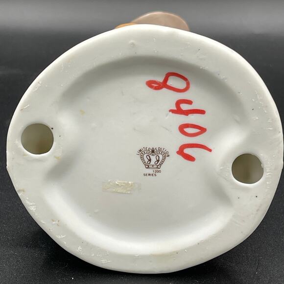 Bisque Porcelain Man and Girl with Small Bird Figurine - Picture 8 of 11